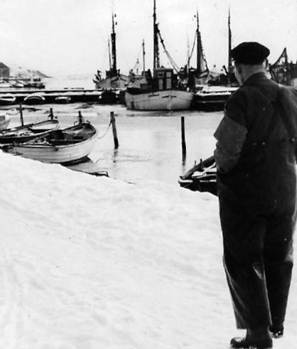 Carl, en vinterdag på Kajen, 1960-talet.. 